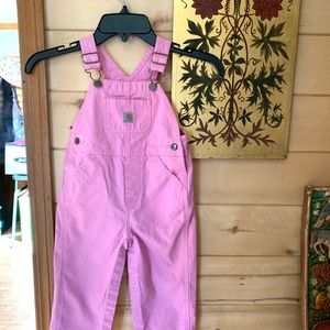 Girls Carhartt Pink Overalls
